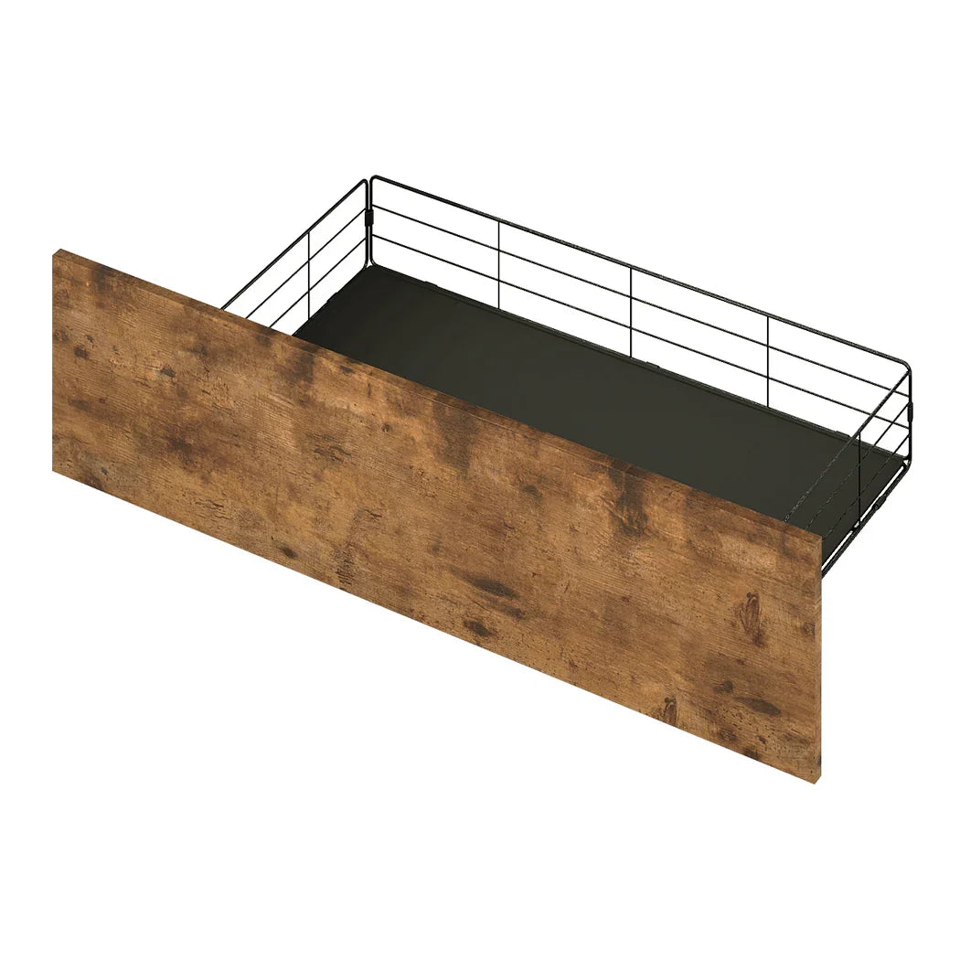 Levede Single Bed Frame Industrial Storage LED Charing-2050056748655579140