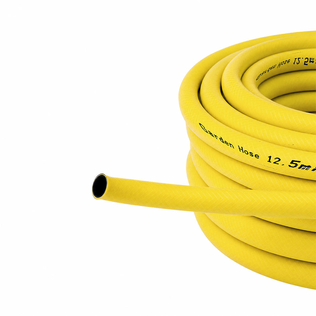 Traderight Hose Pipe 50M 12.5Mm Reinforced PVC for Outdoor Garden Wash Yellow-2109799600708325381