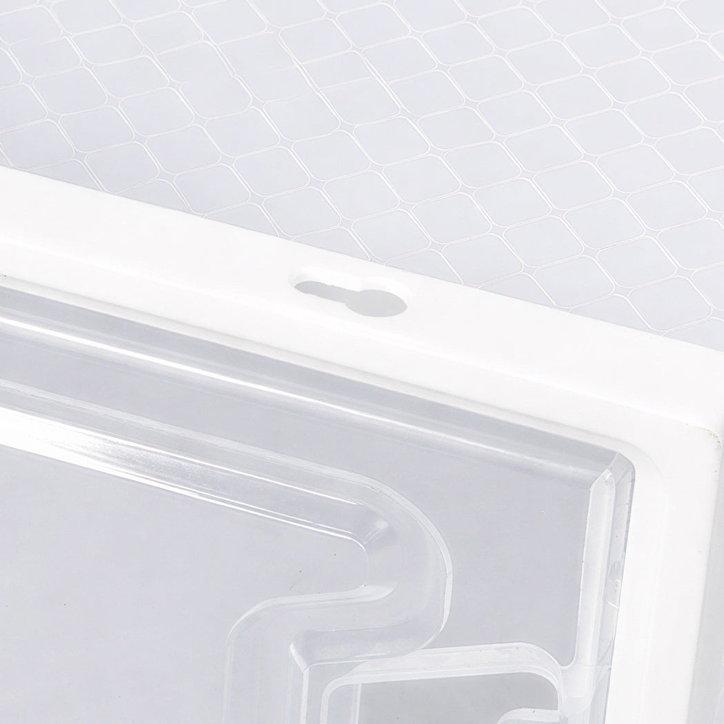Stacked Shoe Rack Storage Boxes 12 Pcs Stackable Clear Plastic Display Cases-2065254306415775748