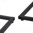 Levede Dining Table 80cm Square Dining Table 4 Seater Wood Top Black Metal-2100034939377553412