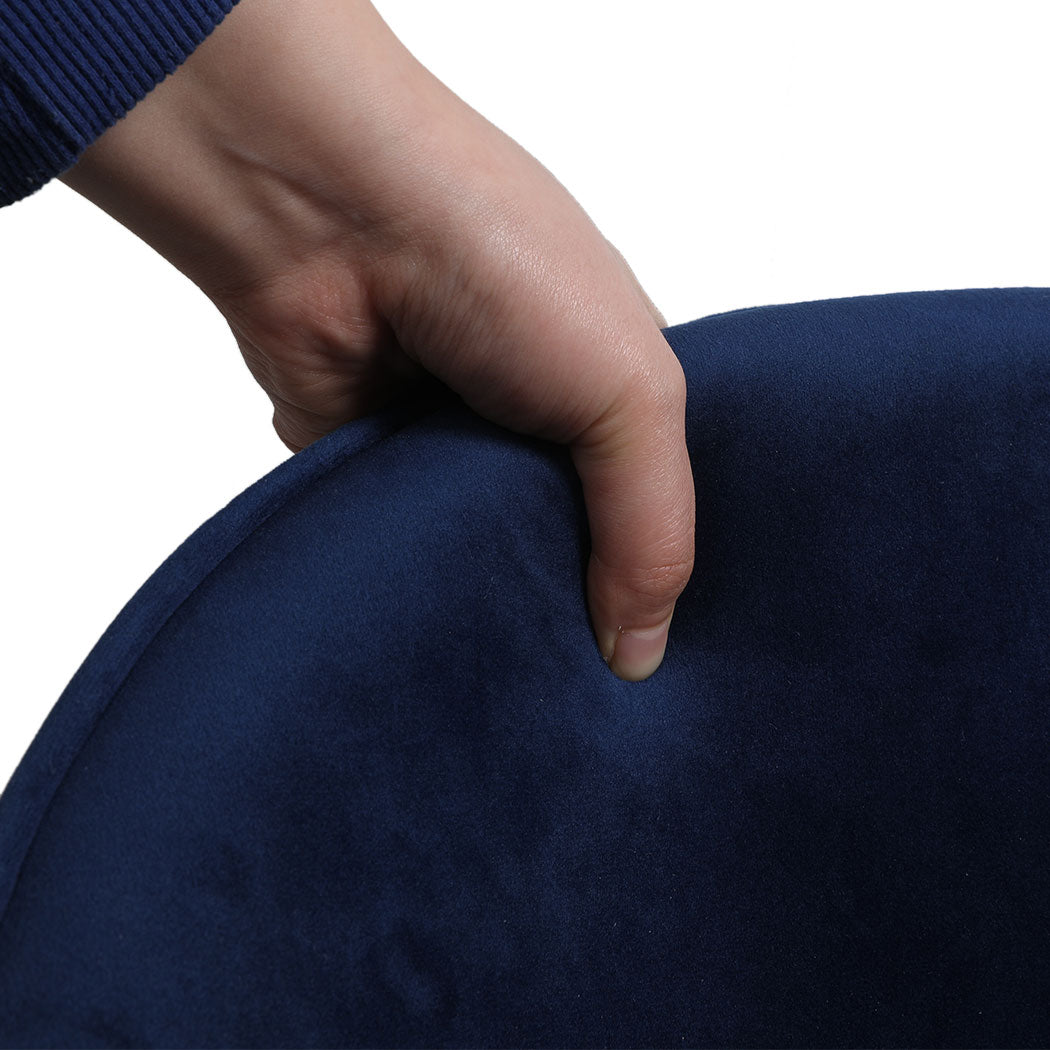 Levede 8x Dining Chairs Seat French Navy-2006732722332110852