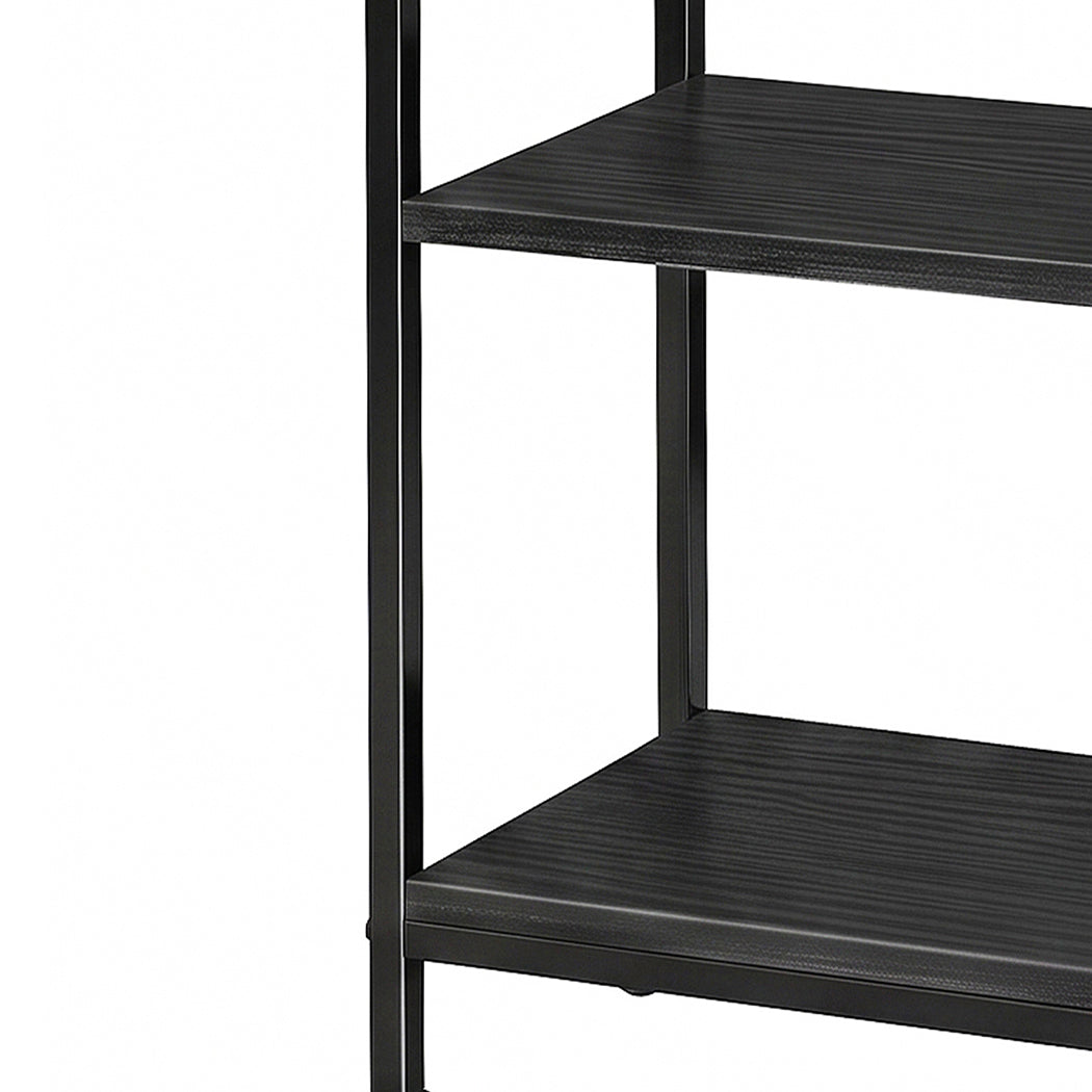 Levede Console Table with Drawers 3-Tier Slim Hallway Table 80cm Entryway Black-2109799589392093189