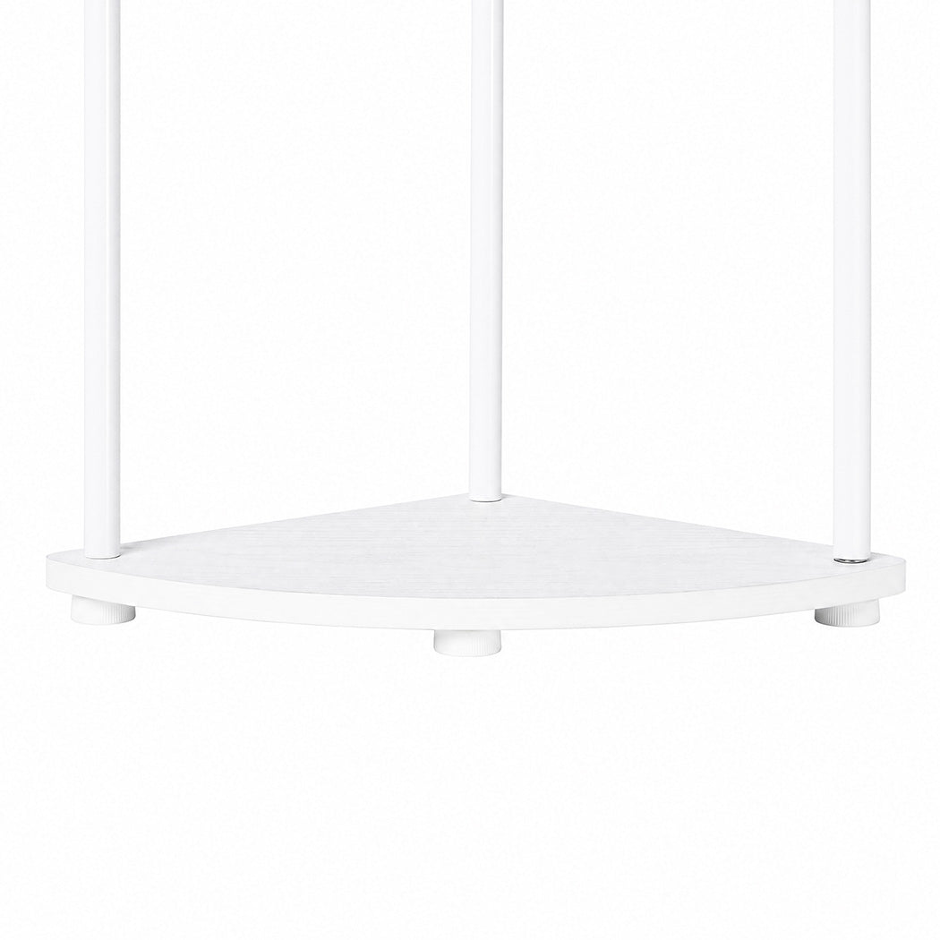 Levede Corner Bookshelf Adjustable Corner Bookcase Unit Living Room White-2109799588842639365