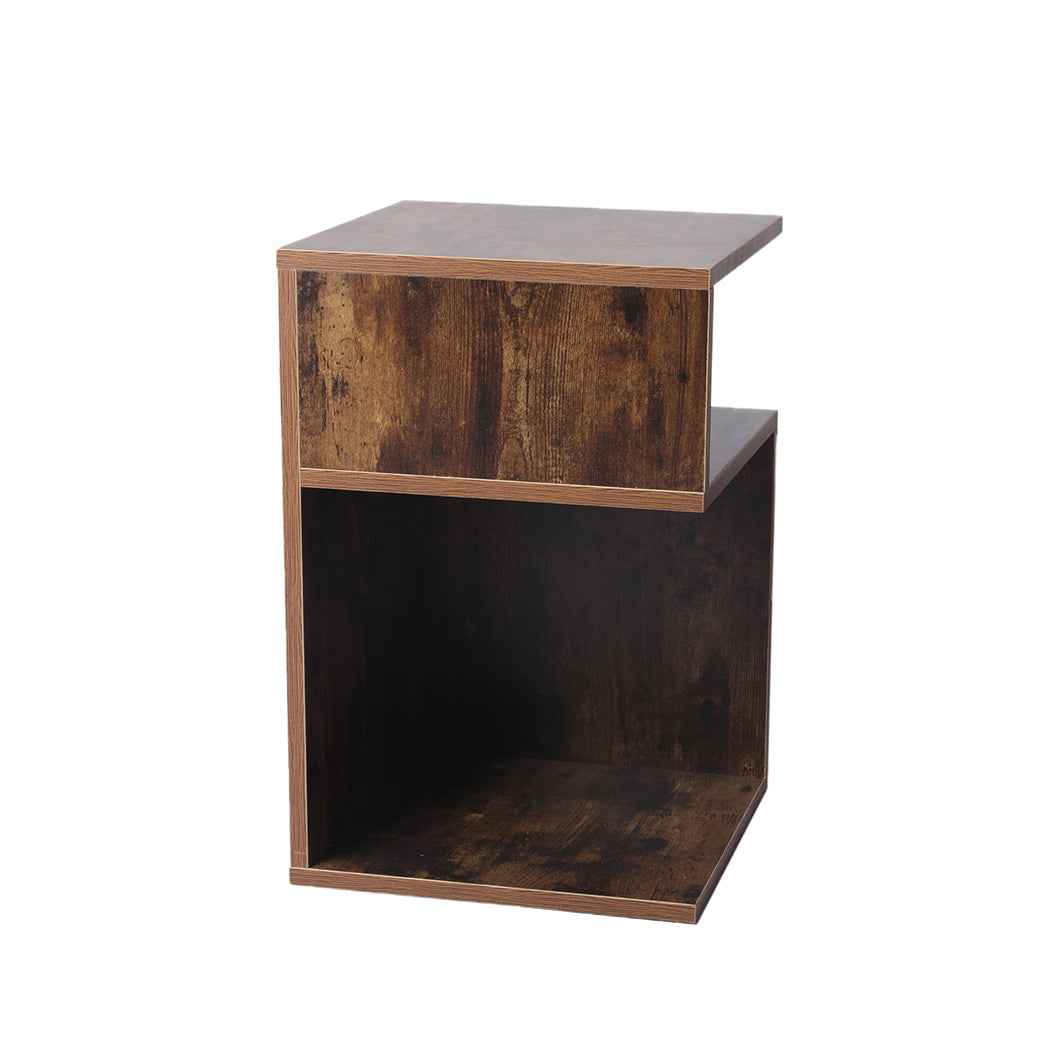 Levede 2x Bedside Tables Wood Side End Oak-1864184439047852036