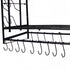Toque Pot Rack Wall Mounted 2 Tier Hanging Cookware Organizer 20 Hooks Pan Rack-2072893580028022788
