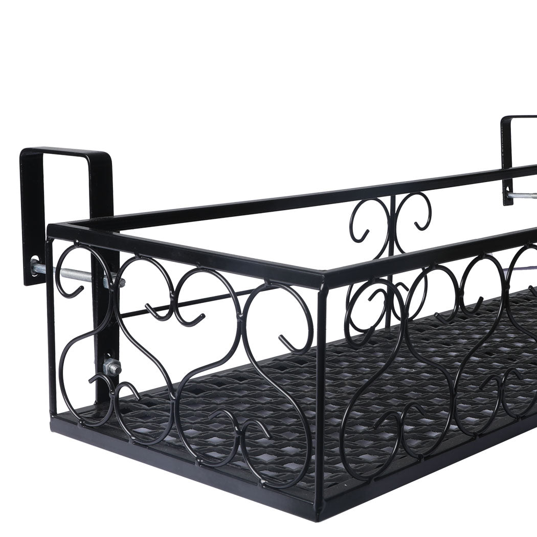Levede Plant Stand Outdoor Indoor Home Black Rectangle-1864184718409469956