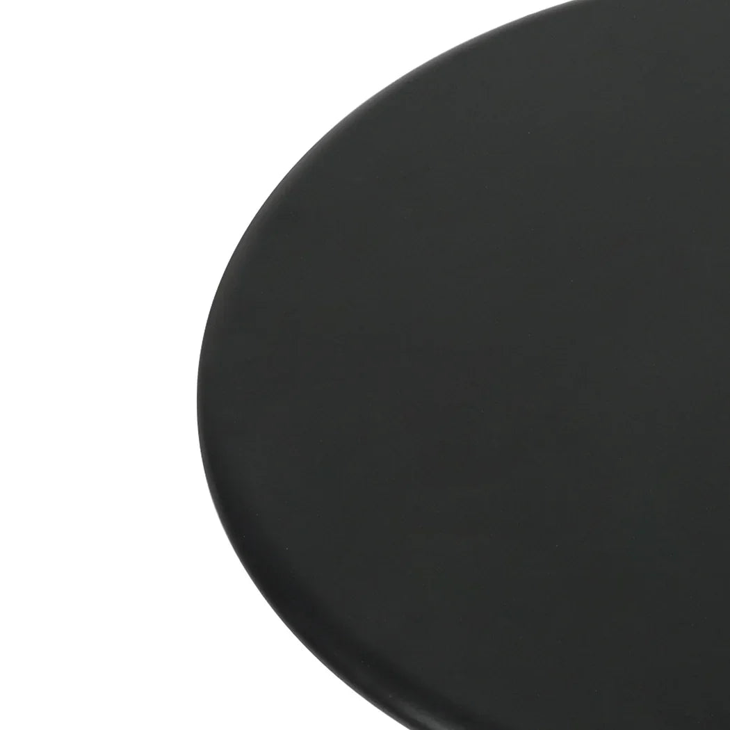 Levede Side Table Vintage End Round Black-2029387286042513412