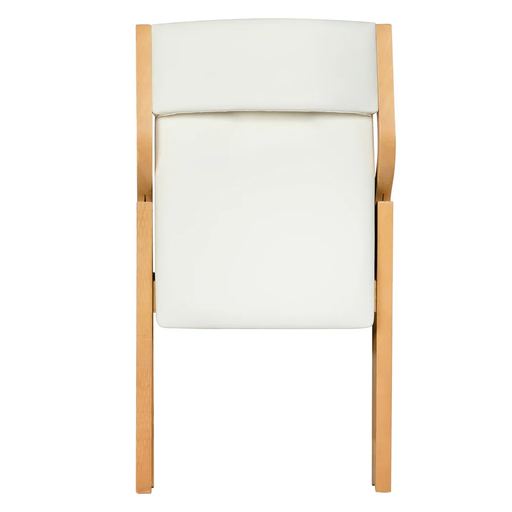 Levede 4x Dining Chairs Foldable PU Beige-2006732727788900356