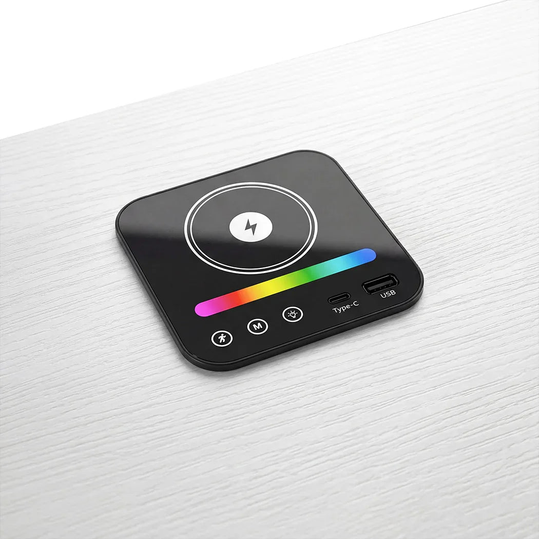 Levede Smart Bedside Table RGB Motion Sensor Charging Nightstand Bedroom Modern-2050056780293214212