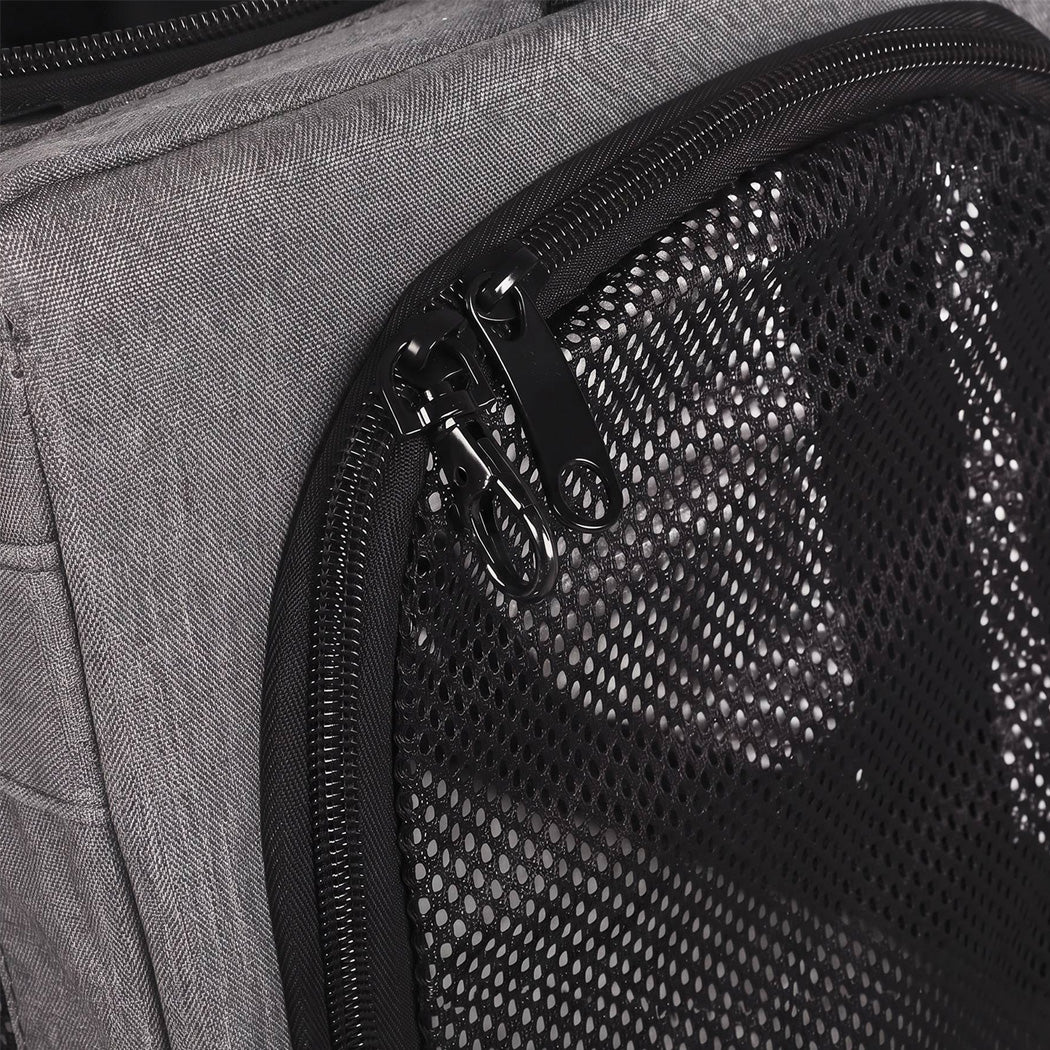 Pawz Cat Carrier Airline Approved 5mm Frame Mesh Windows Gray Oxford-2100034988224417796