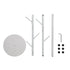 Levede Coat Rack Hat Clothes Stand Hanger White-2018816731472072708