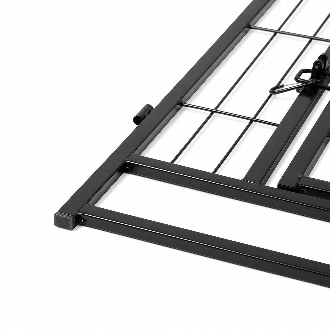Pawz Dog Playpen 8-Panel Folding Dog Pen Steel Black-2100034989323325444