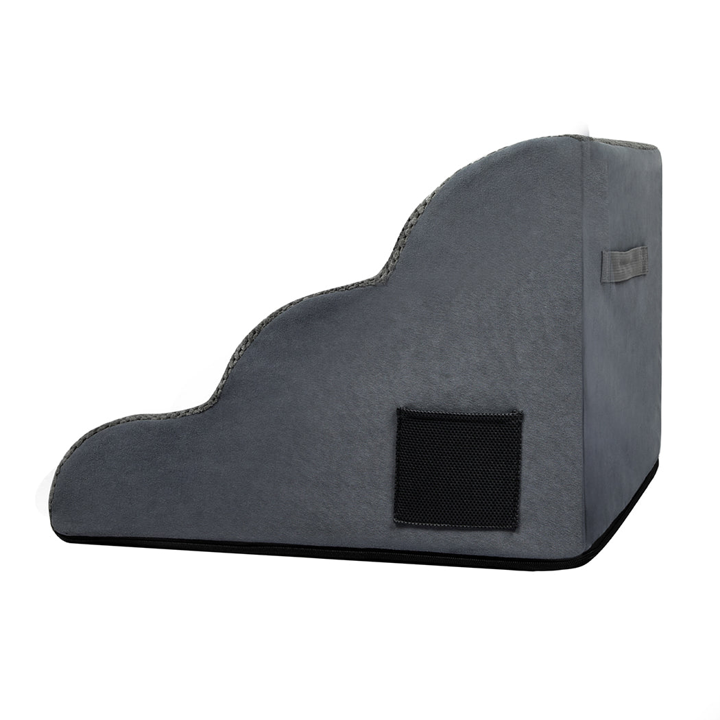 Pawz 3 Steps Pet Stairs Dog Ramp High Density Foam Grey-1938089883943964676