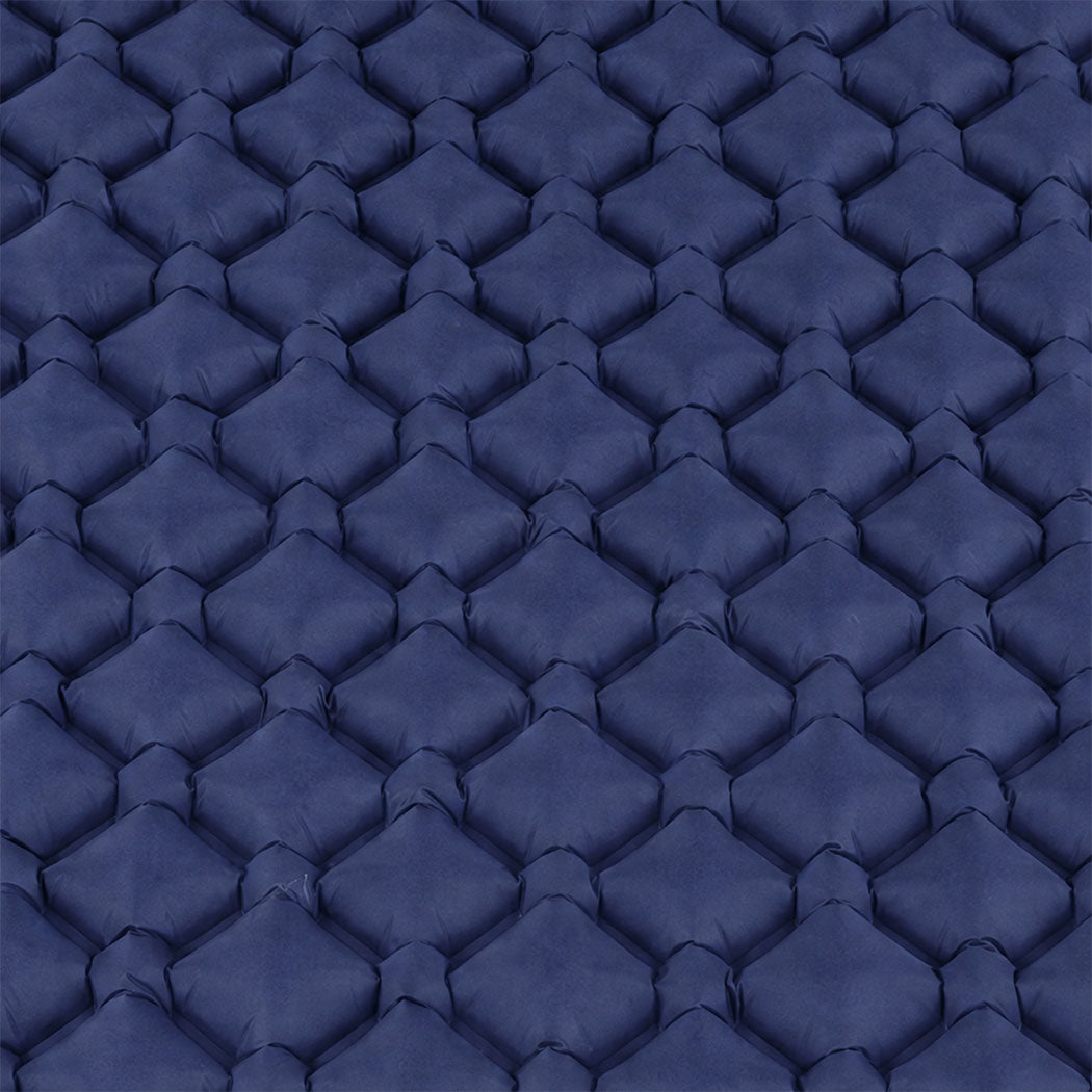 DreamZ Camping Mattress Sleeping Pad Inflation 40D Nylon TPU Camping Blue-2100034976501338116
