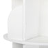 Levede Rotating Bookshelf 5 Tier Book Storage Space Saving Round Tower White-2109799589173989381