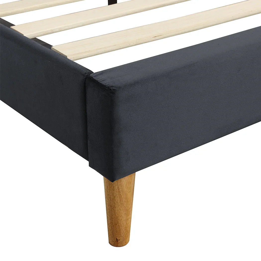Levede Fabric Bed Frame Double Mattress Grey-2006733223580798980