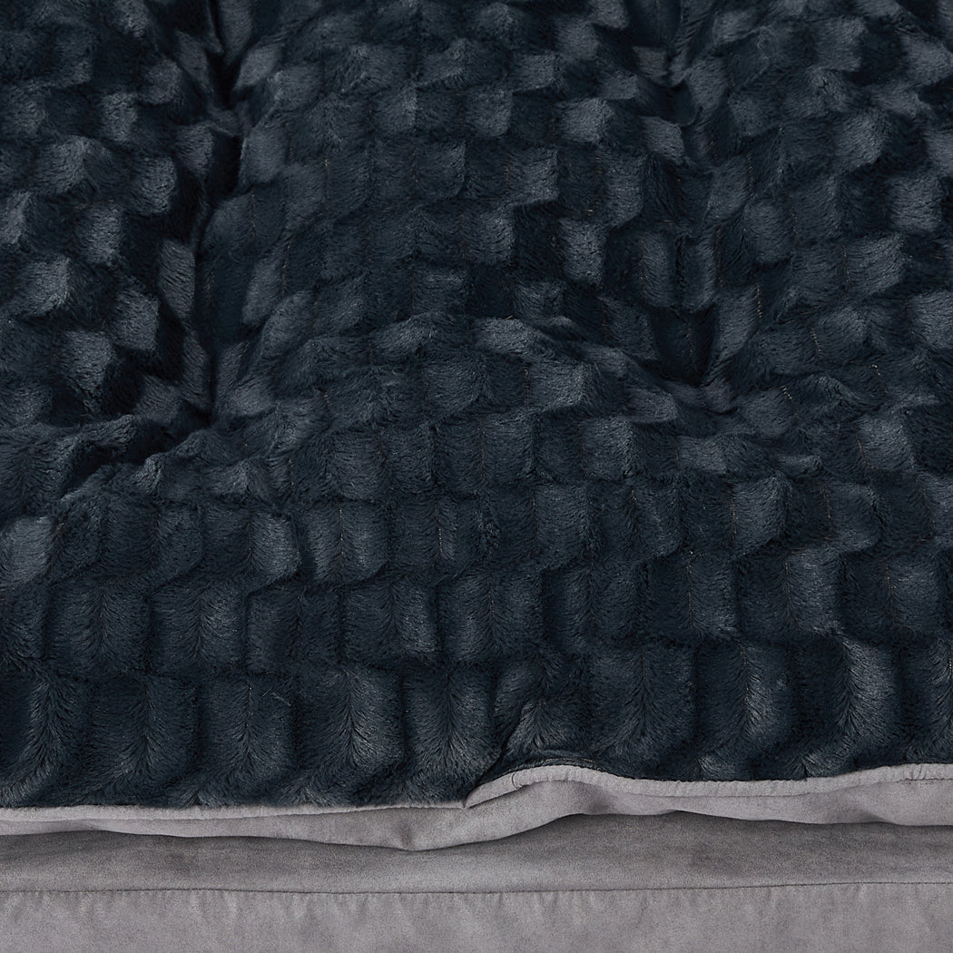 Dog Calming Bed Warm Soft Plush Comfy L Grey Large-2018816792331423748