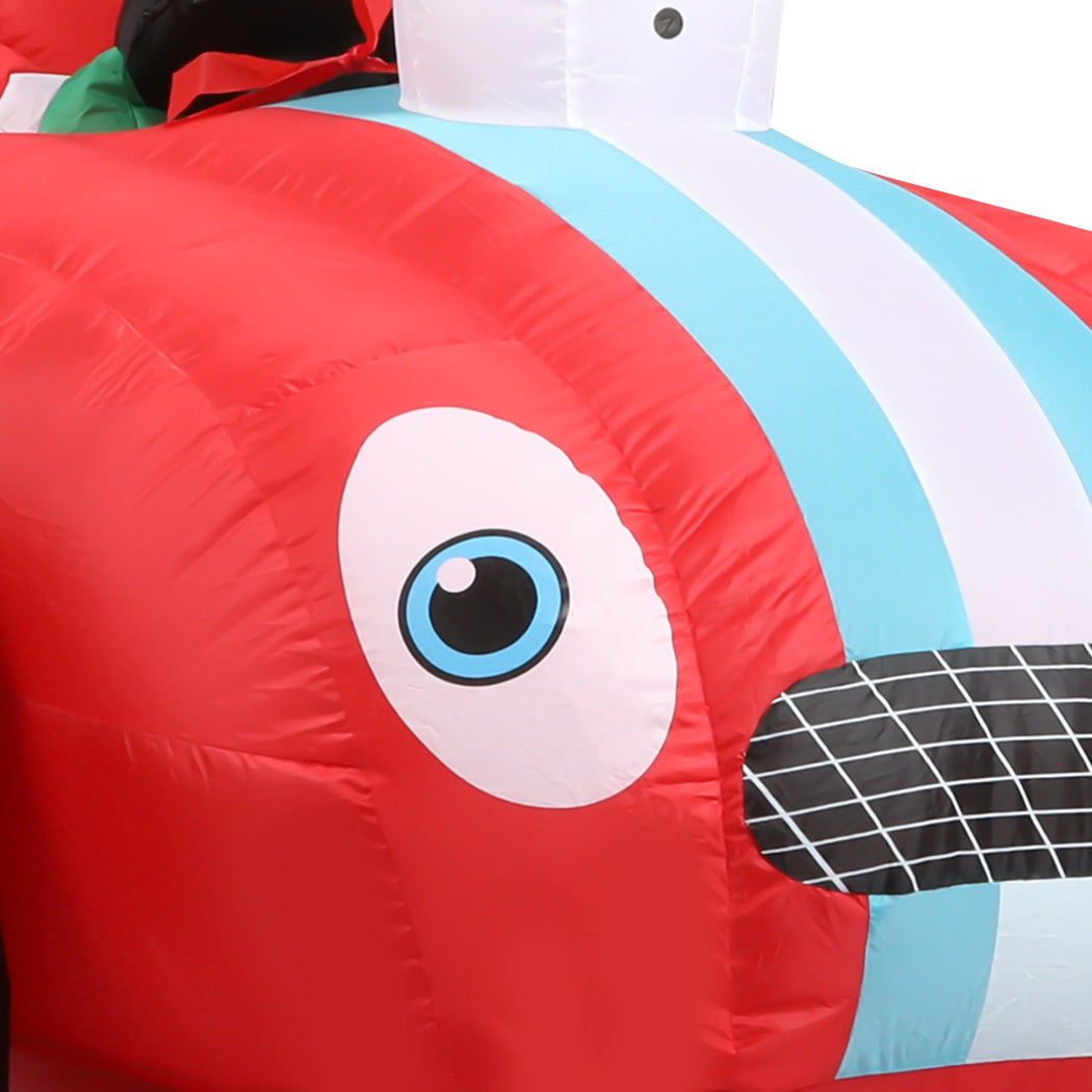 Santaco Christmas Inflatable 2.4M Santa Racing Sleigh-2065254640966045700