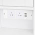 Levede Dressing Table Vanity Desk with LED Mirror 5 Drawers Charging White-2100035036114980868