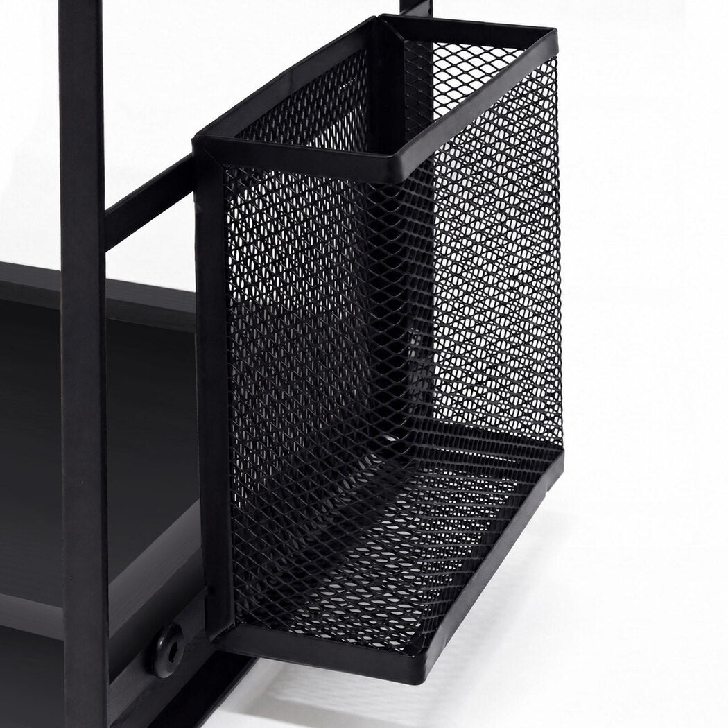 Levede 2 Tier Countertop Organiser Classic Storage Rack Bathroom Kitchen Black-2072893554912530436
