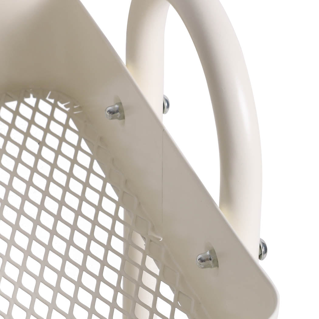 Levede 4 Tiers Kitchen Trolley Cart White-1917016722343333892