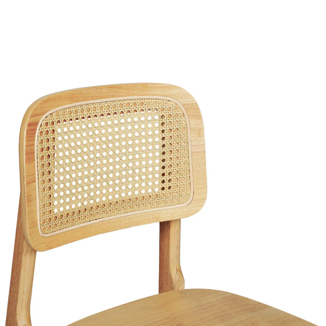 Levede 2x Rattan Dining Chair Wooden Kitchen Chair-2018816846018514948