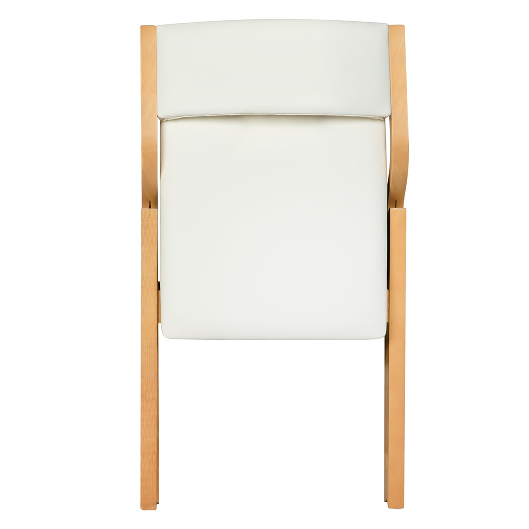 Levede 4x Dining Chairs Foldable PU Beige-1975420357871538180