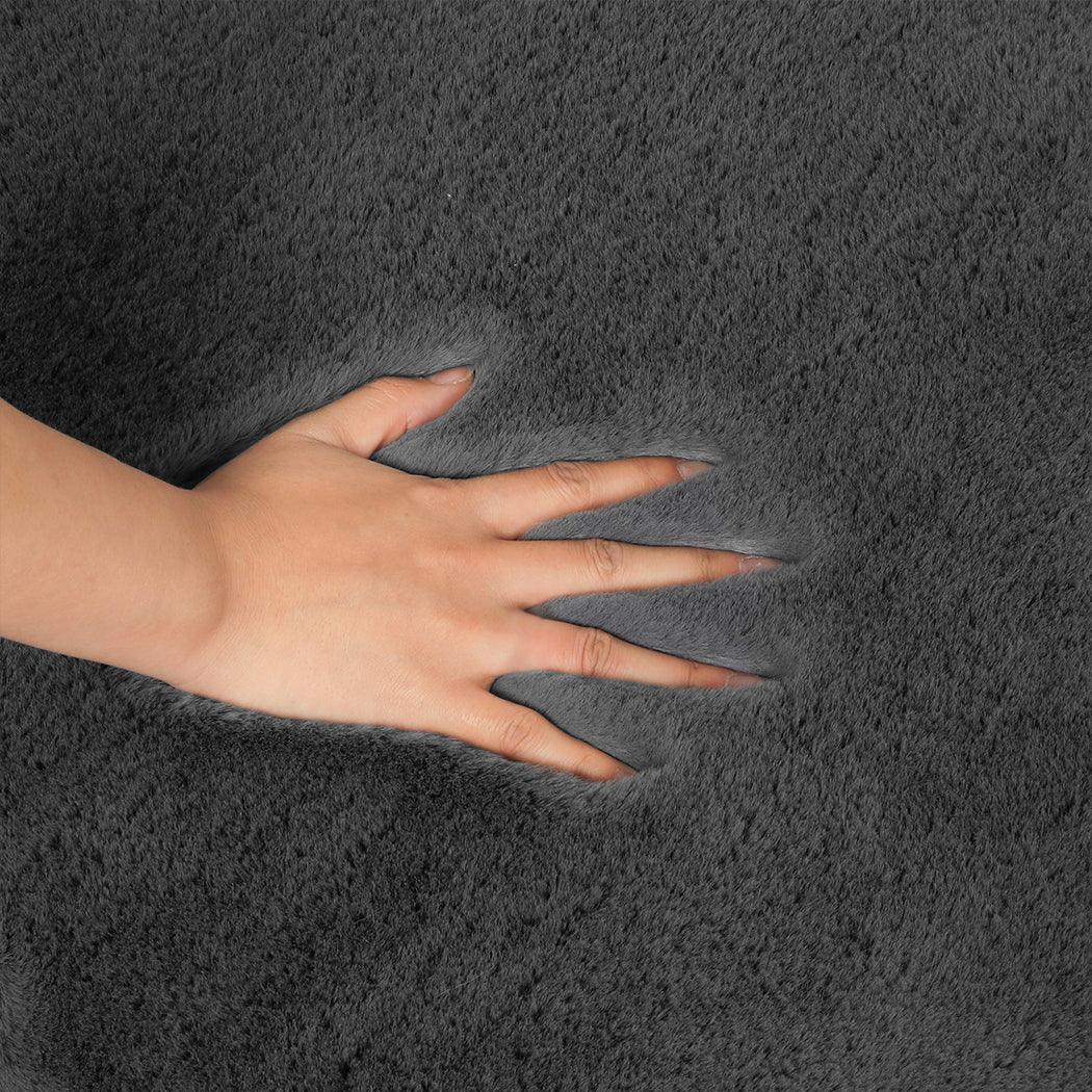 Marlow Floor Rug Area Rugs Cloud Fluffy 80X200cm Grey-2029387260289486852