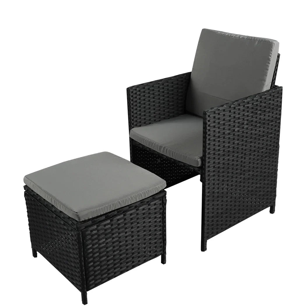 Levede 9PCS Outdoor Table Chair Set-2006733112737927172