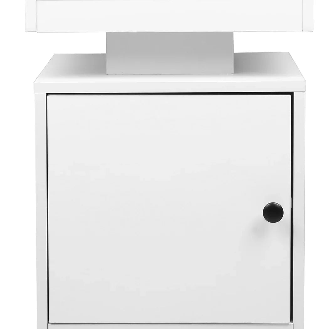 Levede Bedside Table USB Charger Outlet RGB White-2006732842117238788