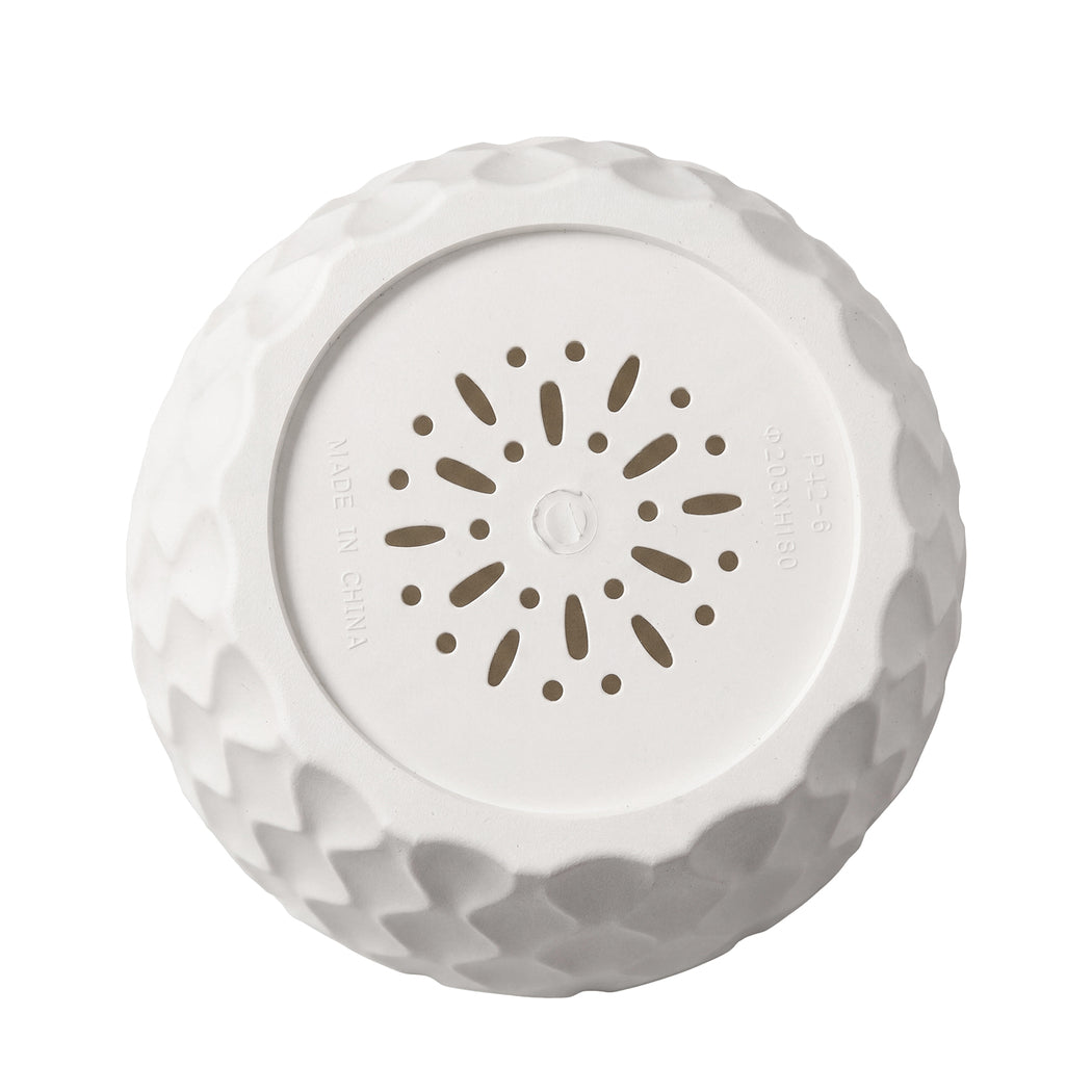 Toque Plant Pots 5 Pcs 8 Inchs Plastic Planter Pots with Drainage Saucers White-2072893580992712708