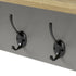 Levede Coat Rack Wall Mounted Shelf 7 Double Hooks Storage Entryway Hallway Grey-2050056761989271556