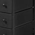 Levede Bedside Table Slim Bedside Table with LED Charging Station Black-2100034980116828164