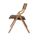 Levede 2x Dining Chairs Foldable PU Brown-2018816903035883524