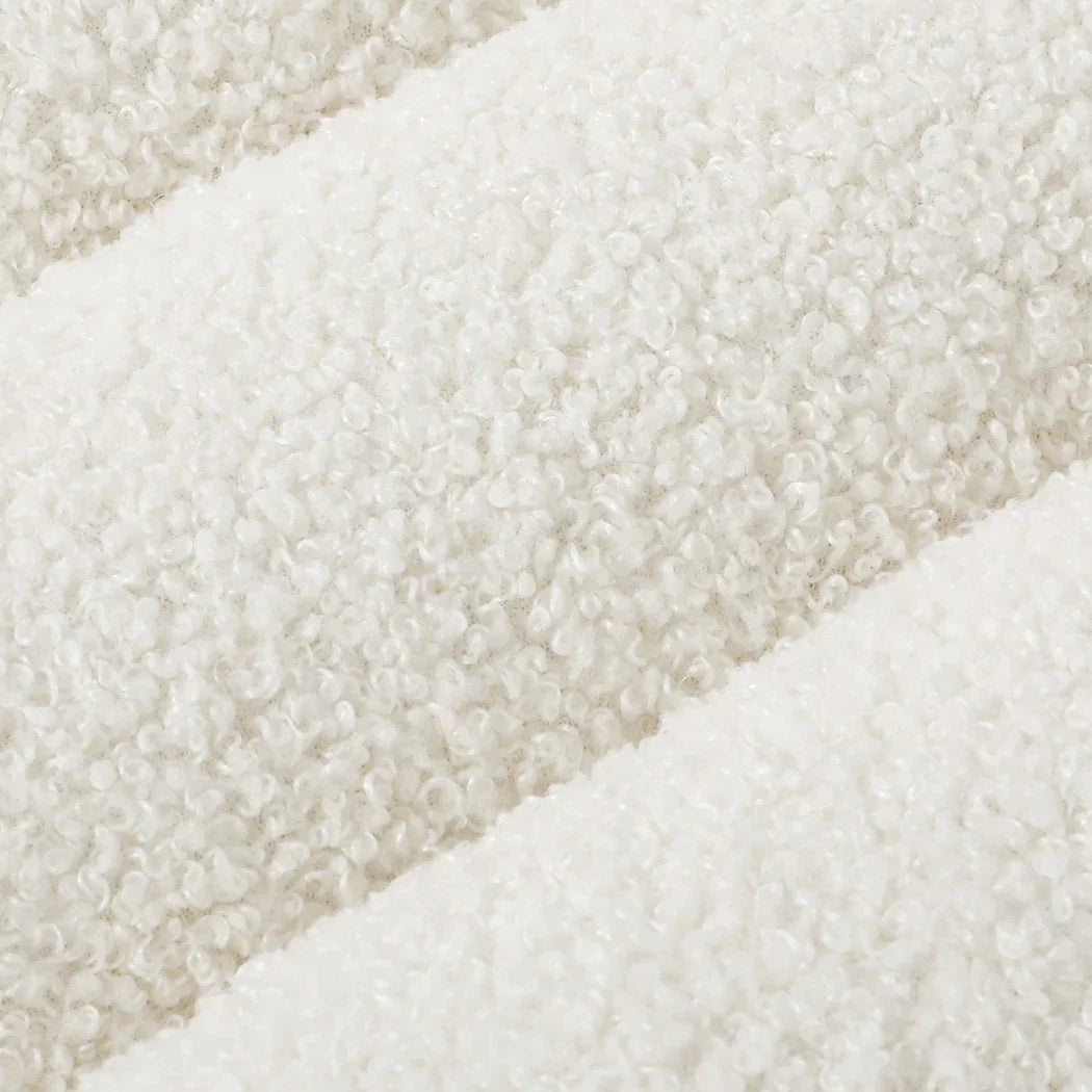 Pawz M Size Orthopedic Dog Bed with Sherpa Plush Removable Cover in White-2029387208892485636