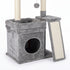 Pawz Cat Tree Tower Large Perch Condo Sisal Scratcher for Indoor Felines Grey-2100034993777676292