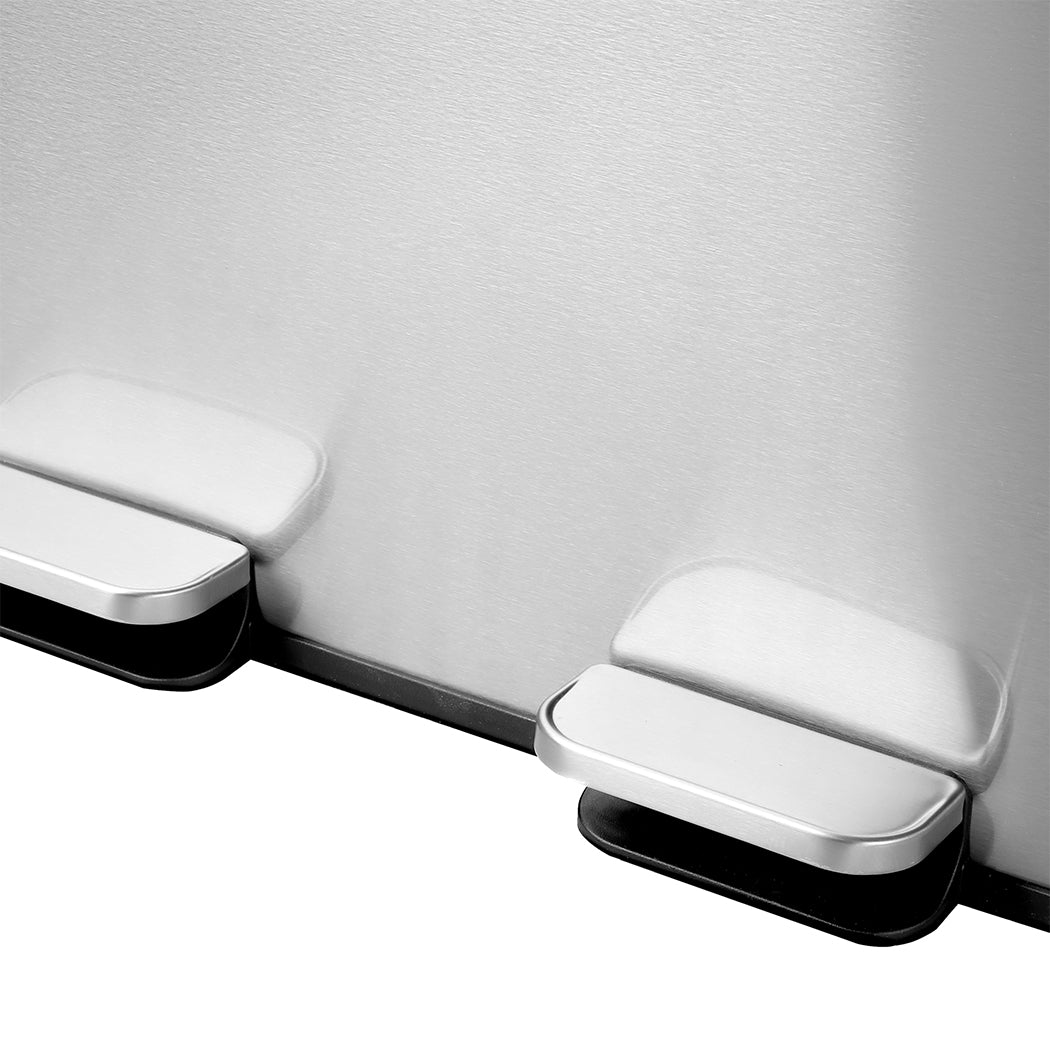 Toque 60L Pedal Bin Kitchen Waste Can Recycling Dustbin-2006733412735520772