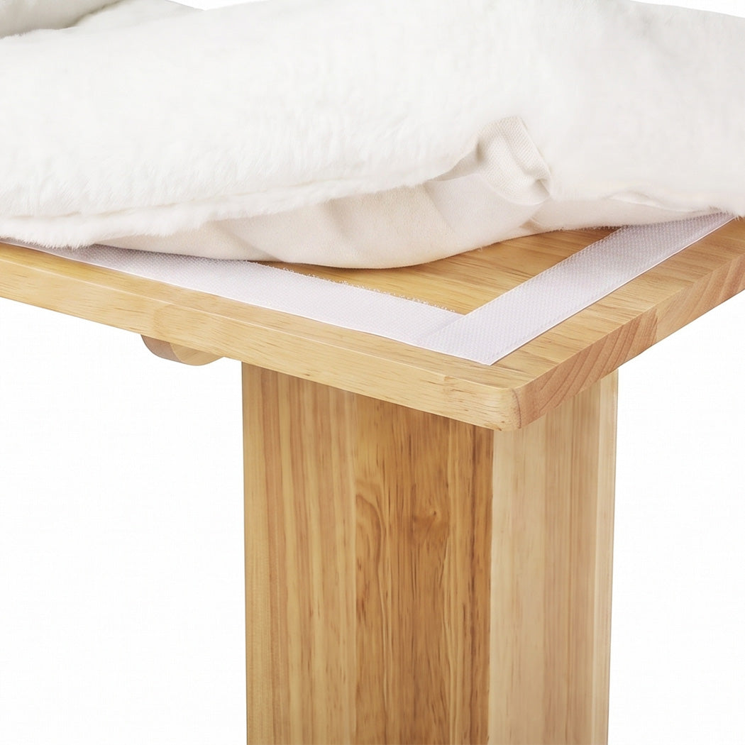 Pawz Cat Wall Shelves 2 Steps Wide Perch Soft Beds for Large Cats Climbing White-2100034992867512324