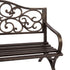 Levede Garden Bench Seat Outdoor Patio Park Lounge Backyard Chair Bronze 3 Seat-2072893558347665412