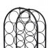 Levede 23 Bottle Wine Rack Kitchen Home Floor Storage Organiser Metal Black-2100035036840595460