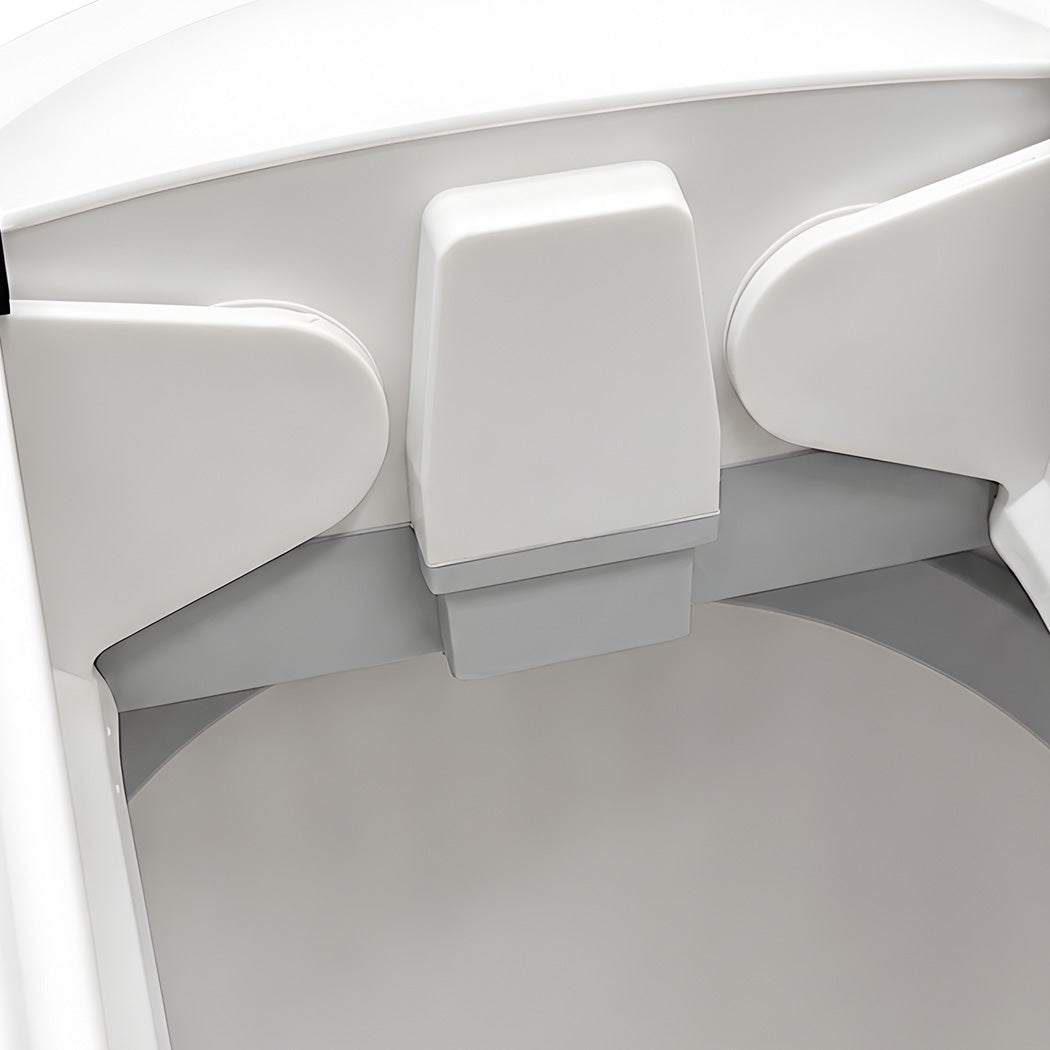 Toque Sensor Rubbish Bin Automatic Touchless 7L Butterfly Lid Bathroom White-2109799595943596037