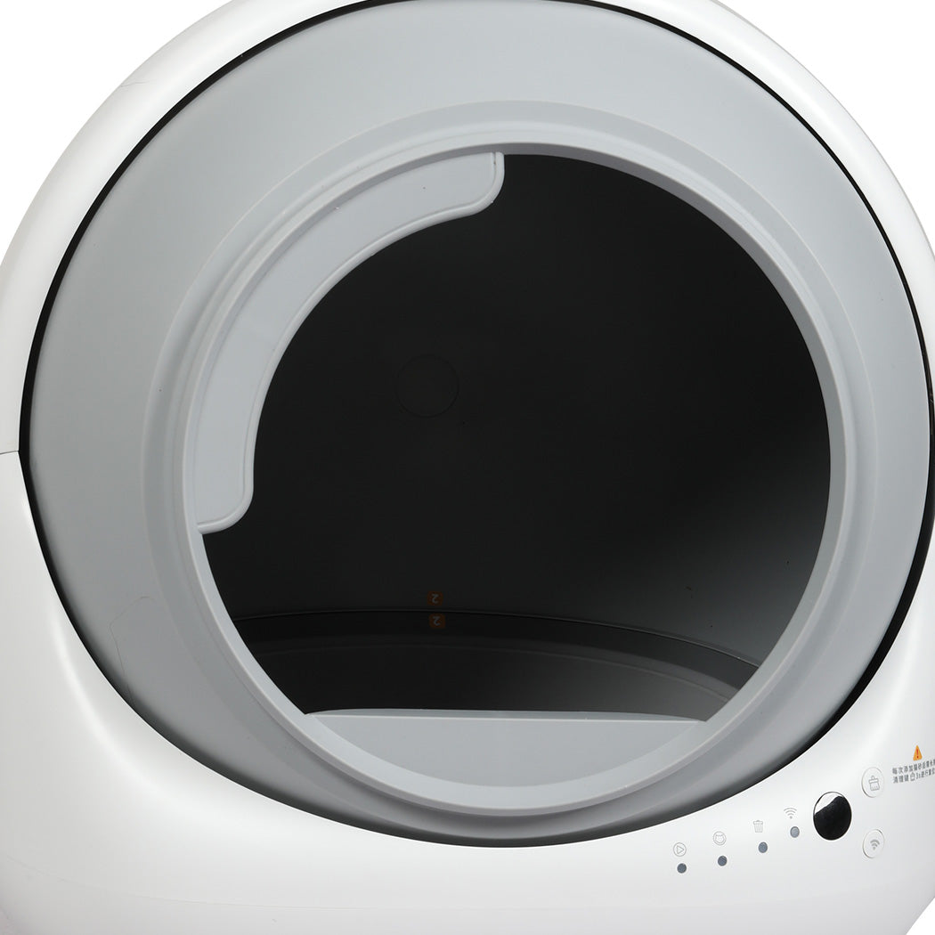 PaWz Smart Self Cleaning Cat Litter Box APP Control White-1938089882115248132