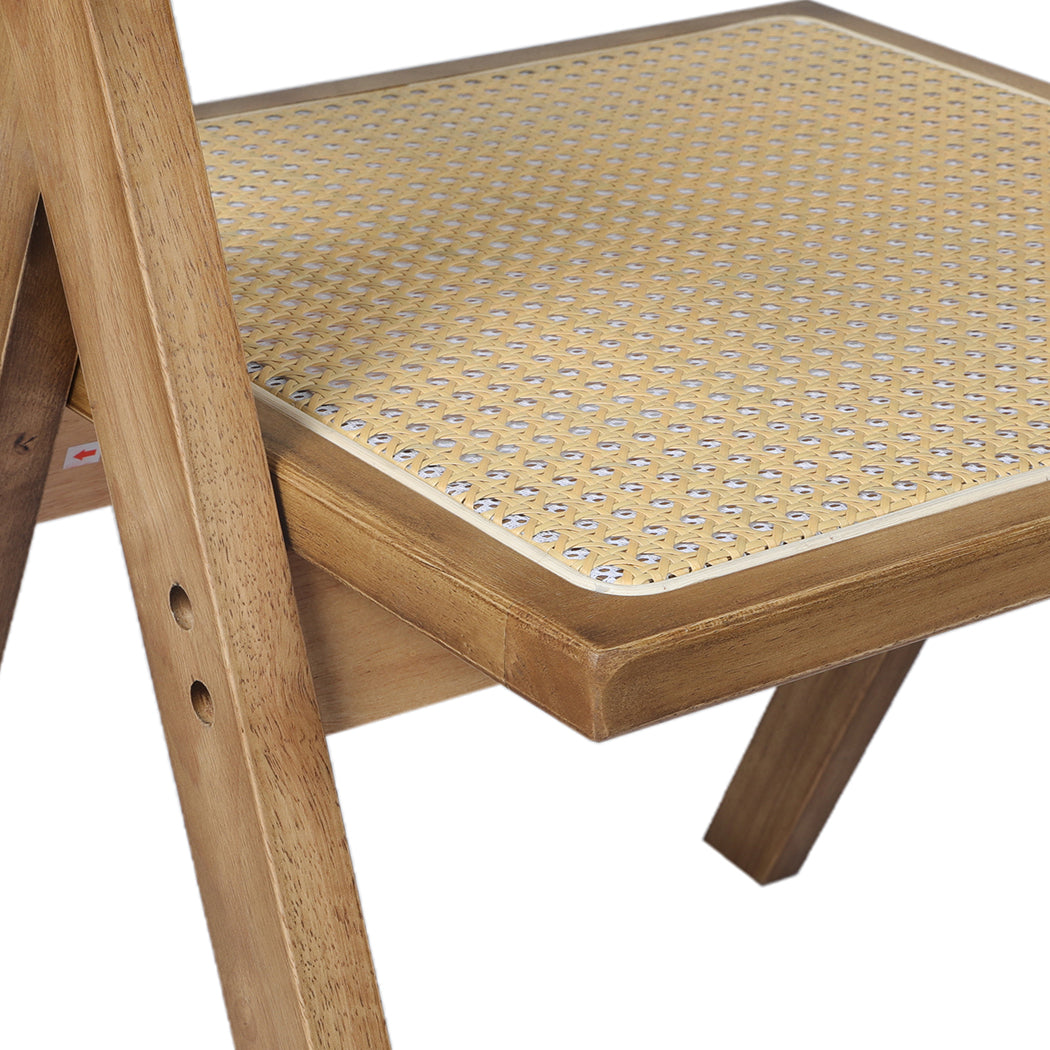 Levede 6x Dining Chair Solid Wood Rattan-1975420360006438916