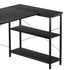 Levede L Shaped Computer Desk Home Desk Black-2029387250143465476