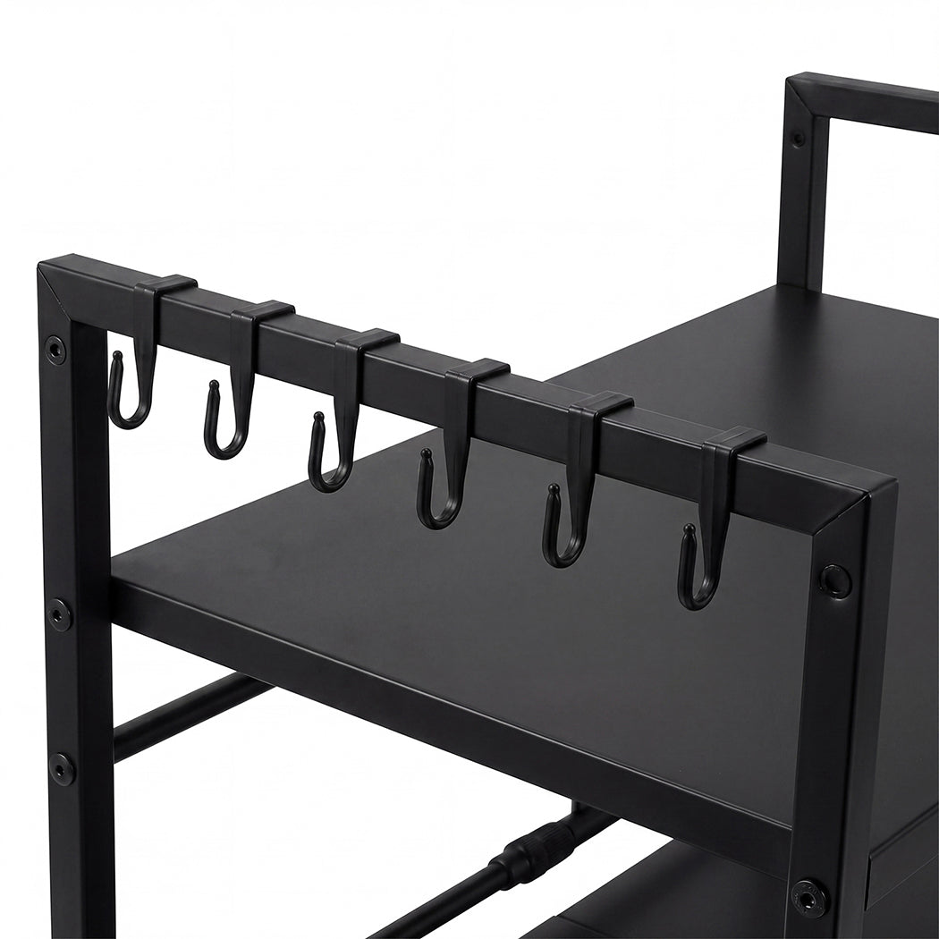 Toque Microwave Shelf 3 Tier  Adjustable Extendable Kitchen Storage Rack Stand-2061251871129079812