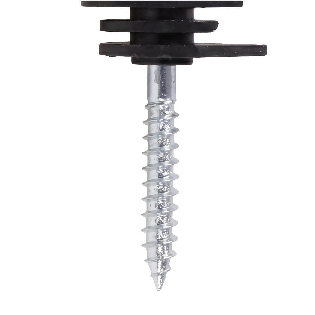 Traderight Electric Fence Insulators 120pc Ring Insulators PP+PE Black-2072893582175506436