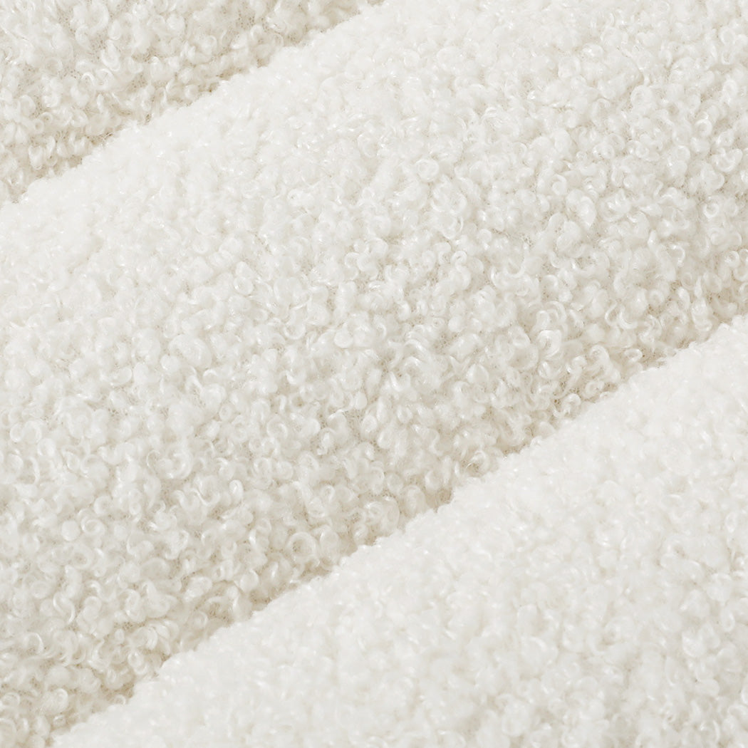 Pawz M Size Orthopedic Dog Bed with Sherpa Plush Removable Cover in White-1919892816901836804