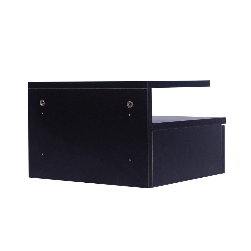 Levede 2x Bedside Tables Side Table Black-1864183566569705476