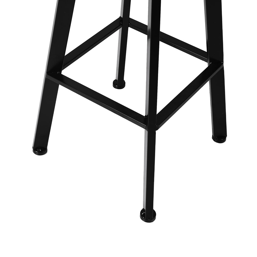 Levede 2x Bar Stool Kitchen Wooden Metal-1864183224507437060