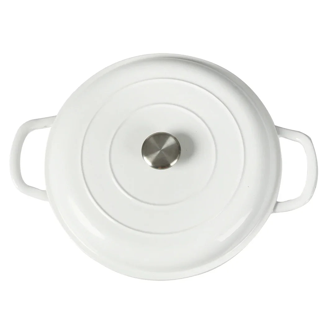 TOQUE 3.5L Enamel Dutch Oven Pan in White Colour-2018816806898241540